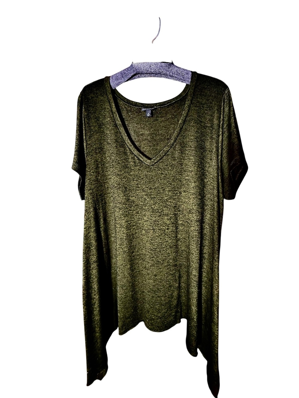 Torrid Lightweight Short Sleeve Olive Sweater 3X
